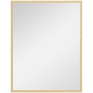 Espejo de pared 70x2x90 cm mdf, vidrio color marrón Homcom
