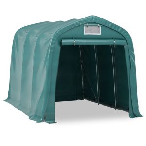 vidaXL carpa garaje de almacenamiento PVC verde 2,4x3,6 m