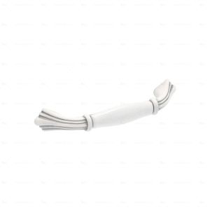 Tirador muebles en zamac y porcel 70 dist entre ejes 96mm blanco lote  25