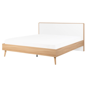 Cama serris 160 x 200 cm marrón claro