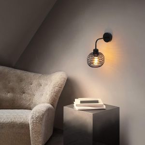 Nettlife aplique pared LED negro 23x15
