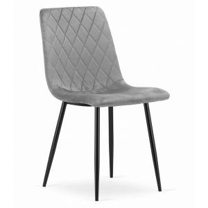 Valora sillón turin terciopelo gris claro ergonómico
