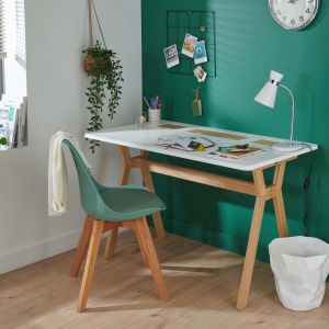 Escritorio escandinavo 120 cm mobox blanco