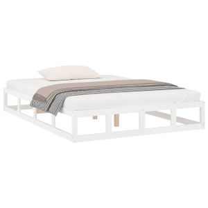 vidaXL estructura de cama de madera maciza blanco 150x200 cm
