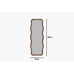 Espejo de madera "aror" - 50 x 160 cm - marrón
