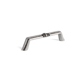 Tirador zamak heidi dist. 96mm. Acabado plata vieja