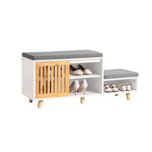 Banco zapatero de 2 niveles fsr125-wn sobuy