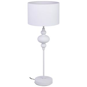 Lámpara de mesa de metal blanco 30x30x80h cm