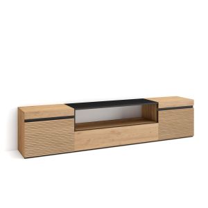 Mueble tv, 200x45x35cm, roble rf3312