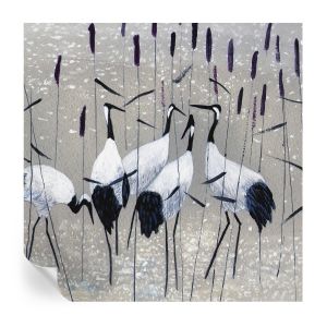 Papel pintado autoadhesivo grúas armoniosas 250x250 tulup