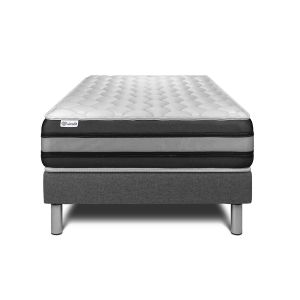 Conjunto vital spring zen 120 x 190 cm somier kit gris