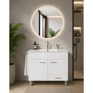 Mueble de baño con lavabo samos sin espejo 70x40 cm blanco
