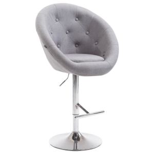 Taburete de bar tapizado - gris - altura regulable