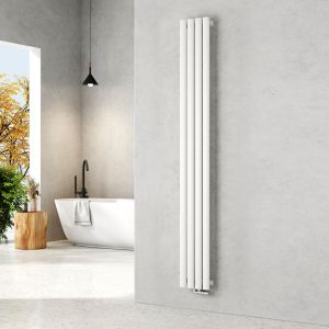 Emke radiador agua caliente tubo redondo blanco 180x24cm monocapa