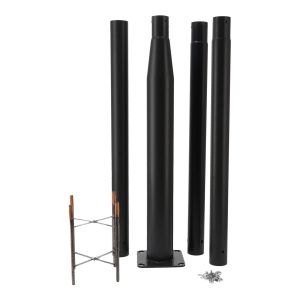 Columna farola 4m desmontable negro