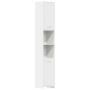 vidaXL armario de baño madera contrachapada blanco 30x30x183,5 cm