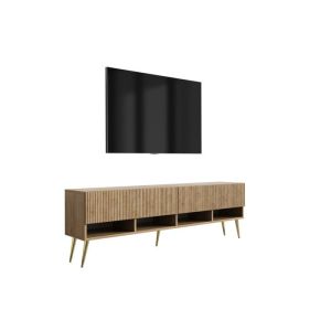 Mueble tv roble craft - 2 puertas - 170x32x52 cm