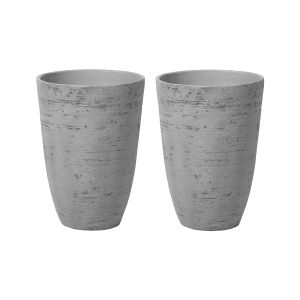 Conjunto de 2 macetas camia 35 cm gris