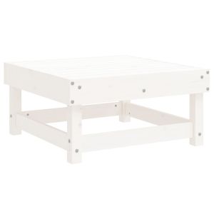 vidaXL taburete de jardín de madera maciza de pino