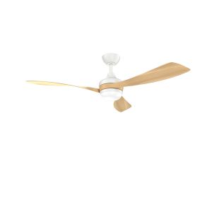 Ventilador techo motor dc- luz LED aspas madera