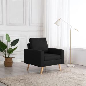 Sillón de tela negro qweo4044