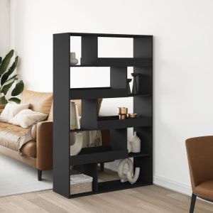 Librerías madera ingeniería negro 100x33x156,5 cm