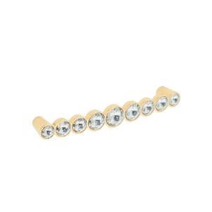 Tirador mueble zamac y cristal 633 dist entre ejes 128 mm dorado lote 6