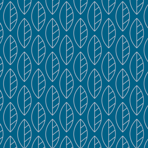 Papel pintado geométrico hojas azules 60cm por 300cm