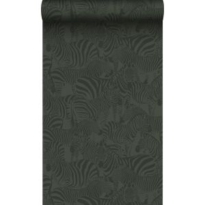 Origin papel pintado zebra verde oscuro 50 x 900 cm
