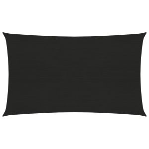 Vela de sombra 160 g/m² negra 5 x 8