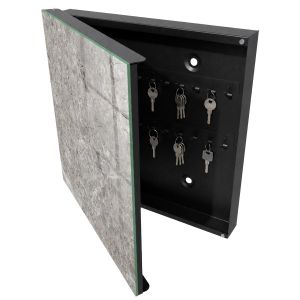 Caja para llaves 30x30x5 fondo de mármol, apertura izquierda tulup