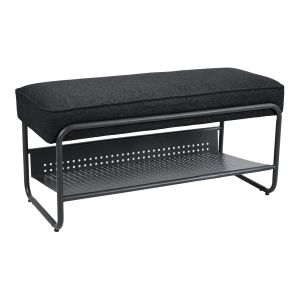 Banco zapatero 90 x 37 x 42 cm negro
