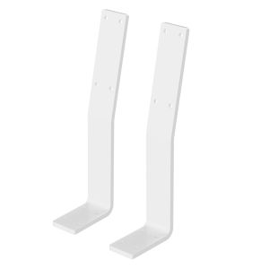 Soporte de estantería 2 piezas 34,5x9x5 cm acero blanco