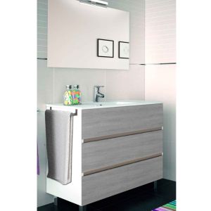 Mueble imperia 3 cajones, lavabo y espejo combi 100 x 45 cm