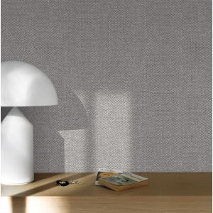 Papel pintado tnt textura textil espiga gris