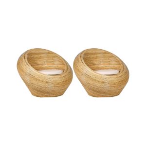 Conjunto de 2 sillones de jardín maiori ratán natural