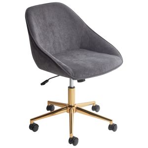 Silla de escritorio bardsdale terciopelo gris oscuro