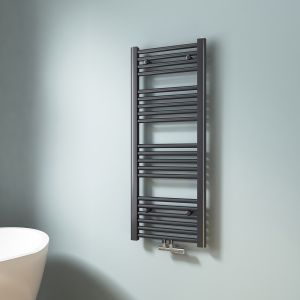 Emke radiador toallero agua caliente tubo redondo antracita 100x40cm