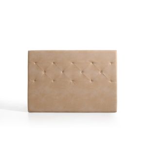 Cabecero zafiro para cama de 140 de tela camel 154x115x8. Matris