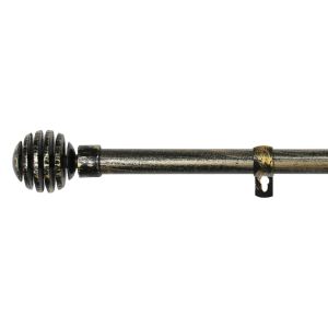 Barra de forja extensible y decorativa(negro+dorado, 160-310cm bola rota)