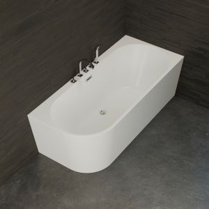 Bañera exenta   capri 170 droite blanche + robinetterie chromée  170 x76 x