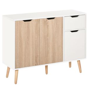 Aparador 90x30x72 cm bicolor Homcom, hogar - muebles de comedor
