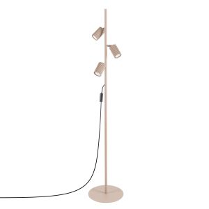 Lámparas de pie karbon 3 taupe aluminio 30x155x30cm