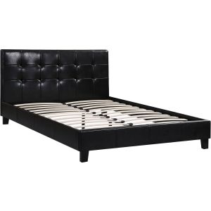 Cama "julia" color negro - 140 x 190 cm