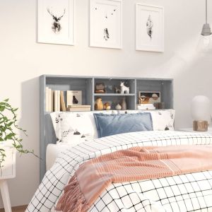 Mueble cabecero gris sonoma 120x19x103,5 cm