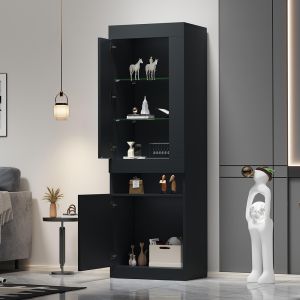 Vitrina de pie, negra