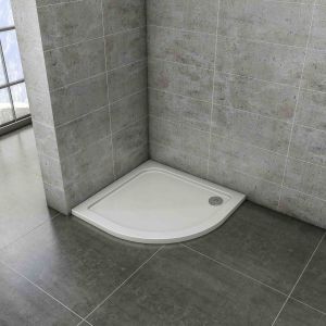 Aica plato de ducha cuadrante 80x80x3cm blanco+accesorios de desagüe