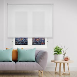 Estor enrollable traslucido básico blanco 105 x 250