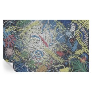 Murales autoadhesivos remolinos de plantas 416x254 tulup