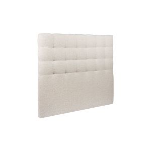 Cabecero acolchado de 140 cm - tejido rizado beige claro - beige claro